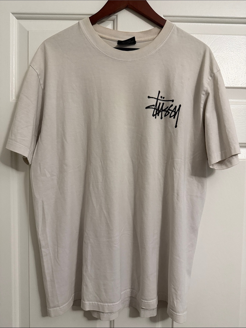 VINTAGE STUSSY TEE WHITE SIZE L